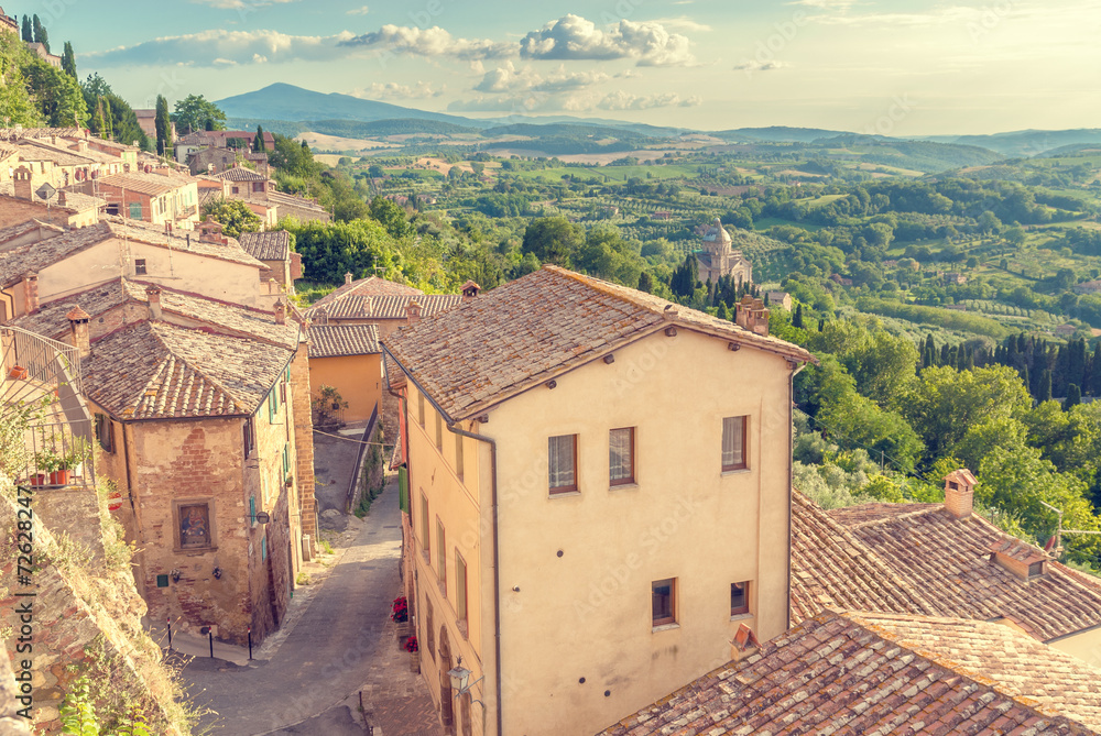 Landscape of the Tuscany seen from the walls of Montepulciano, I