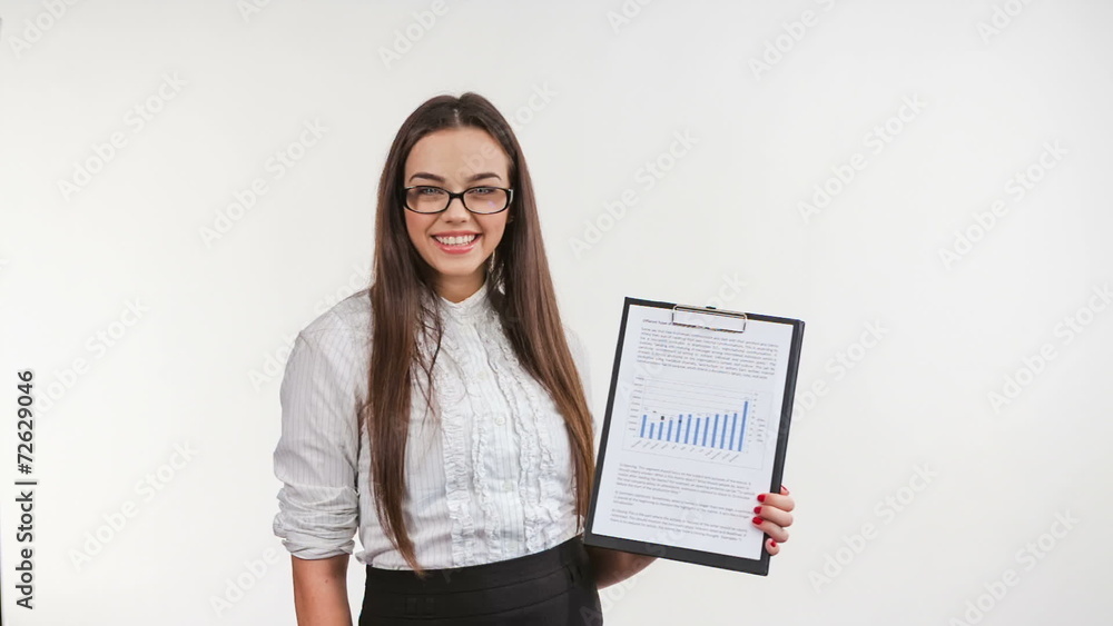 Business and education concept - friendly young smiling Business and education concept - friendly young smiling