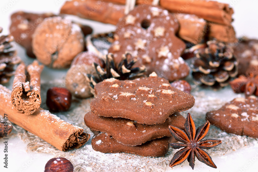 Cookies with nuts and spices Cookies with nuts and spices