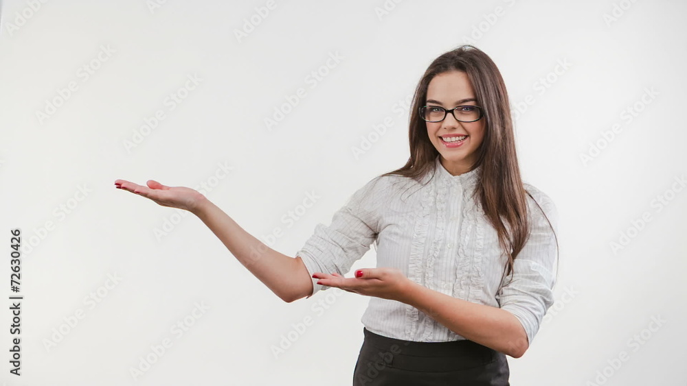 Woman holding hands up Woman holding hands up