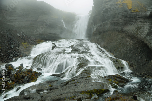 Ofaerufoss waterfall in Eldgja canyon photo