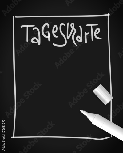 filzstift mit kappe viereck tageskarte I