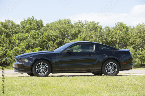 Black two door sports car Convertible