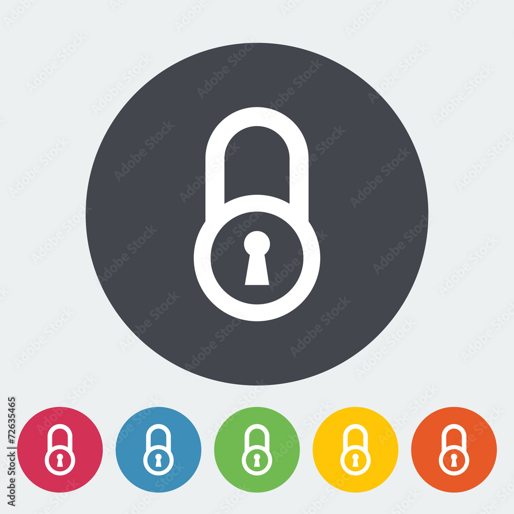 Lock single icon. Lock single icon.