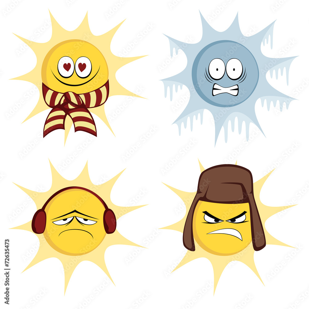 Winter sun mascots