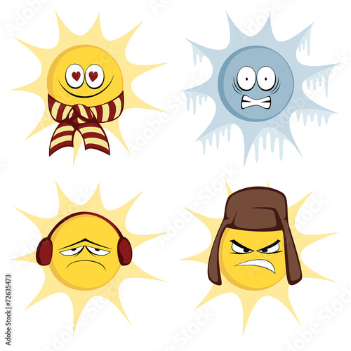 Winter sun mascots