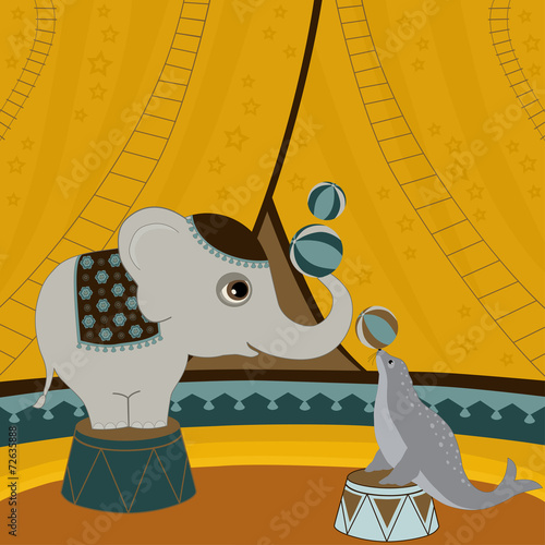 Circus show illustration