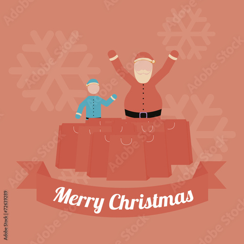 merry christmas over  color background