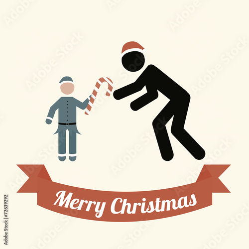 merry christmas over  color background