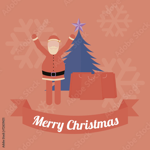 merry christmas over  color background