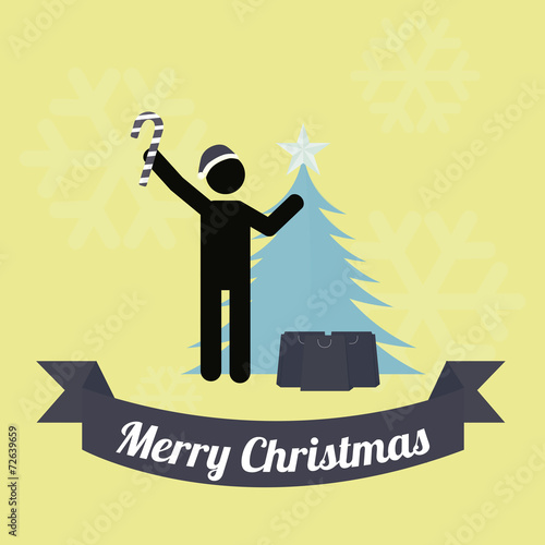merry christmas over  color background