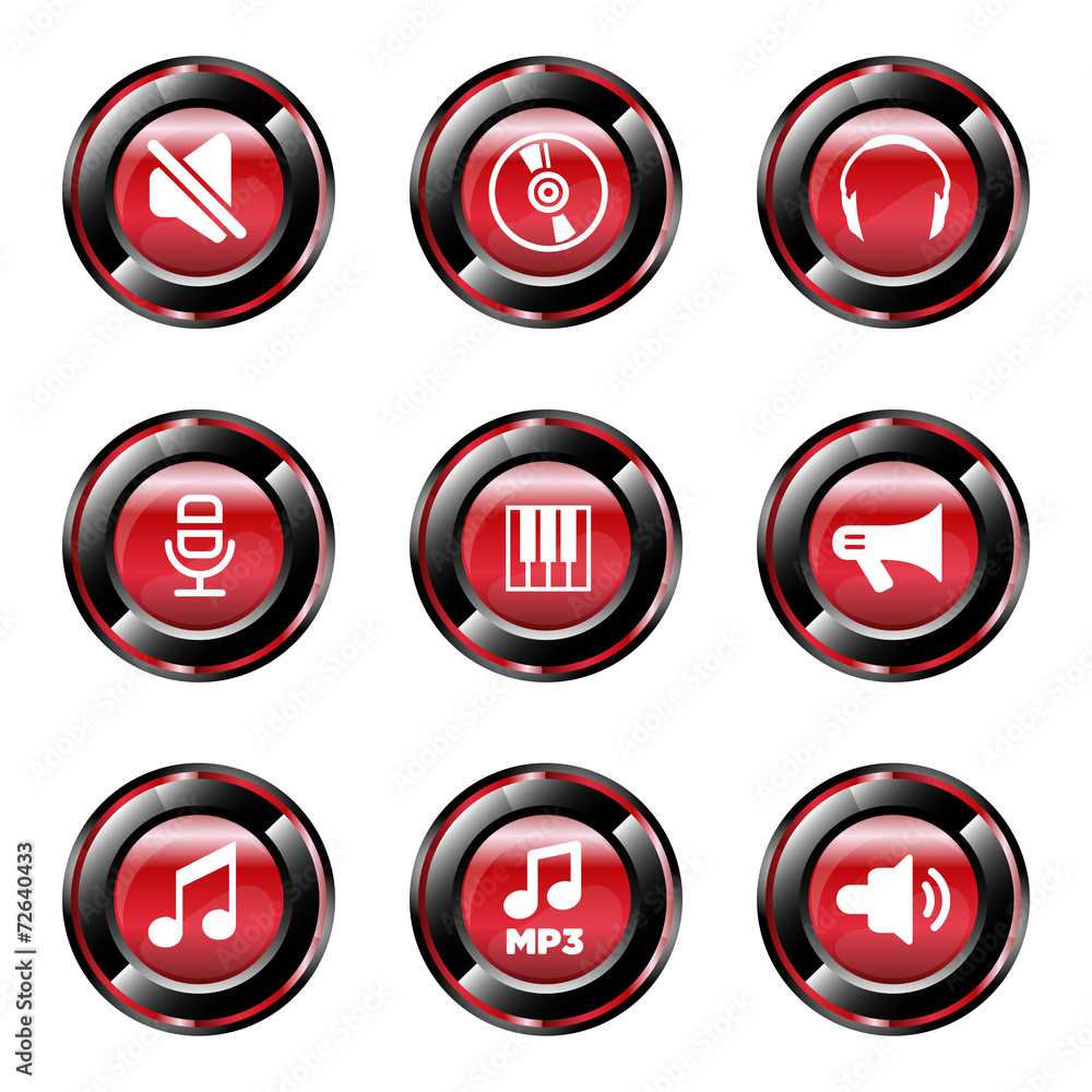 Music icons set Music icons set