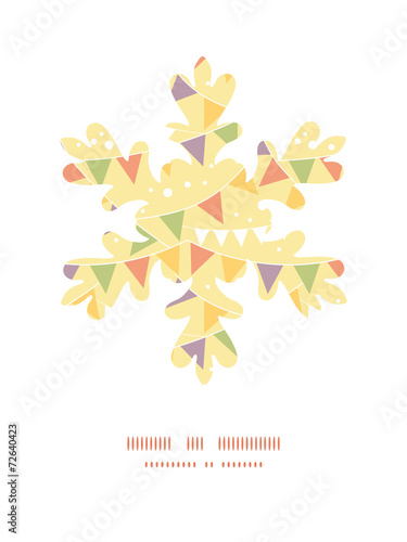 Vector party decorations bunting Christmas snowflake silhouette