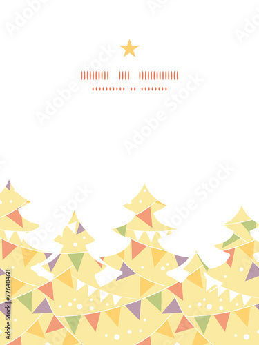 Vector party decorations bunting Christmas tree silhouette