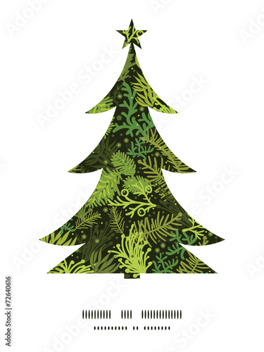 Vector evergreen christmas tree Christmas tree silhouette
