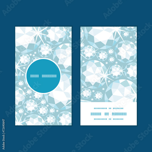 Vector shiny diamonds vertical round frame pattern business