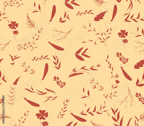 vintage seamless pattern autumn leaves