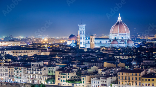 Basilica at nighti n Florence, Italy