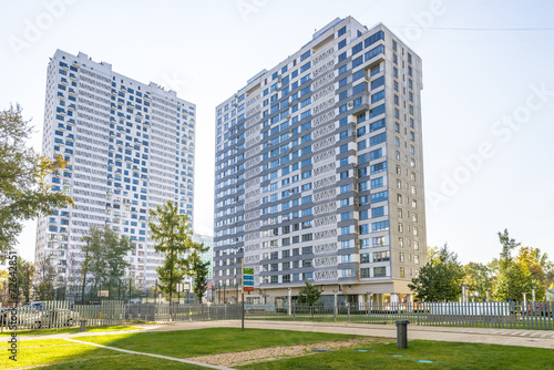 Modern residential area in Moscow. High-rise buildings © rogkoff