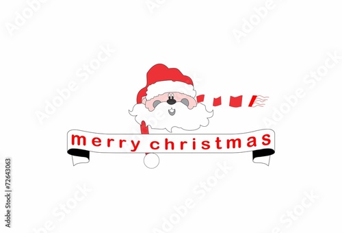 santa claus, merry christmas, logo, icon, ribbon © tlxnyjah