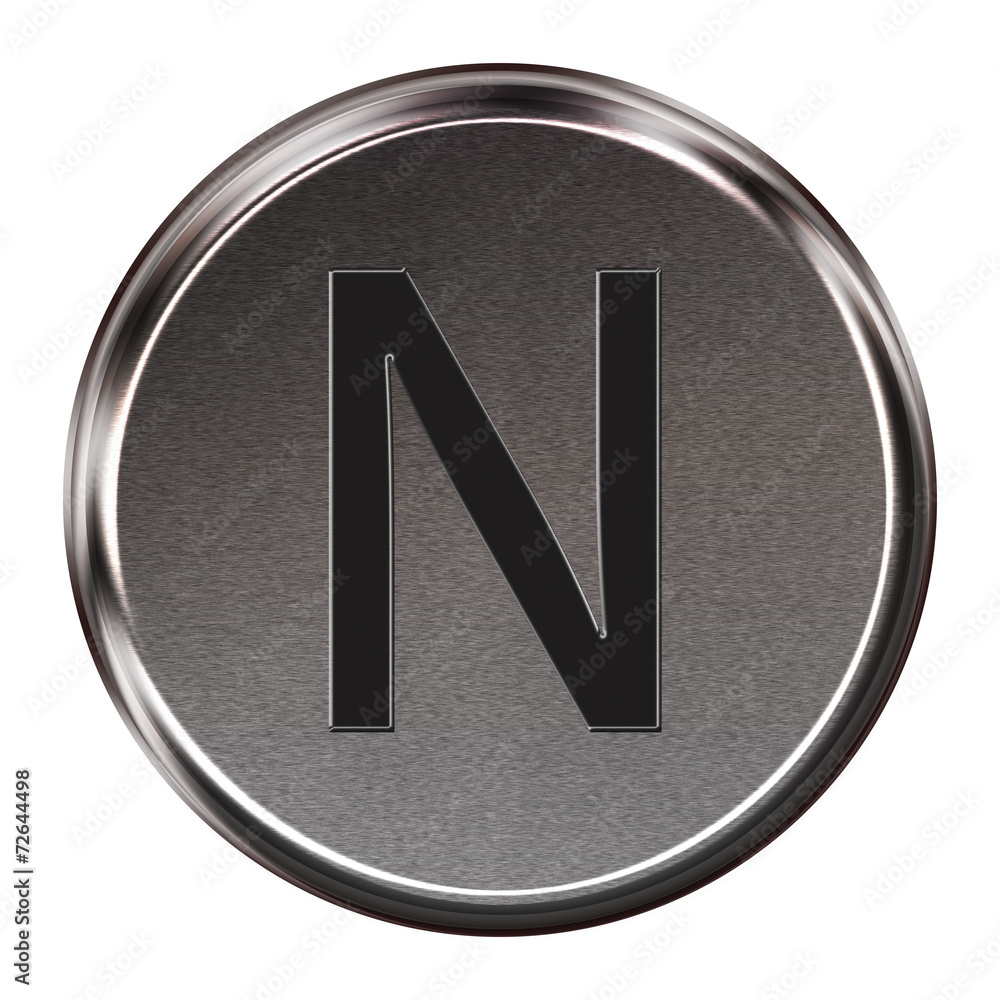 Metal button black alphabet letter Metal button black alphabet letter
