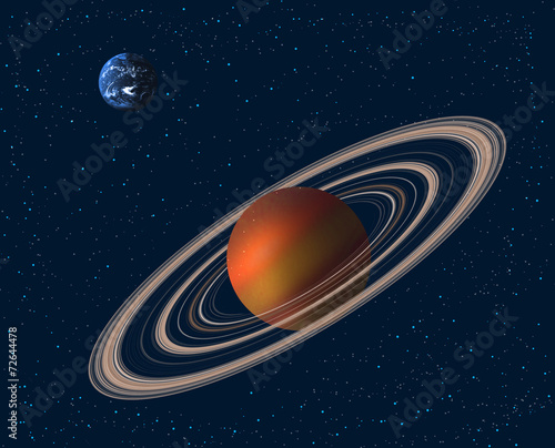Fototapeta Naklejka Na Ścianę i Meble -  太陽系惑星