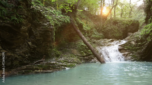 Waterfall Rufabgo in North Caucasus Russia photo