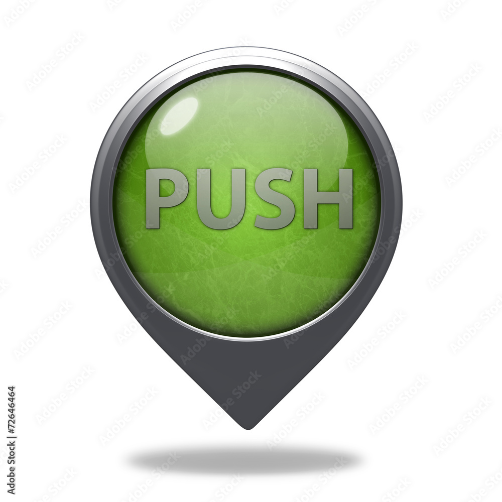 push pointer icon on white background push pointer icon on white background
