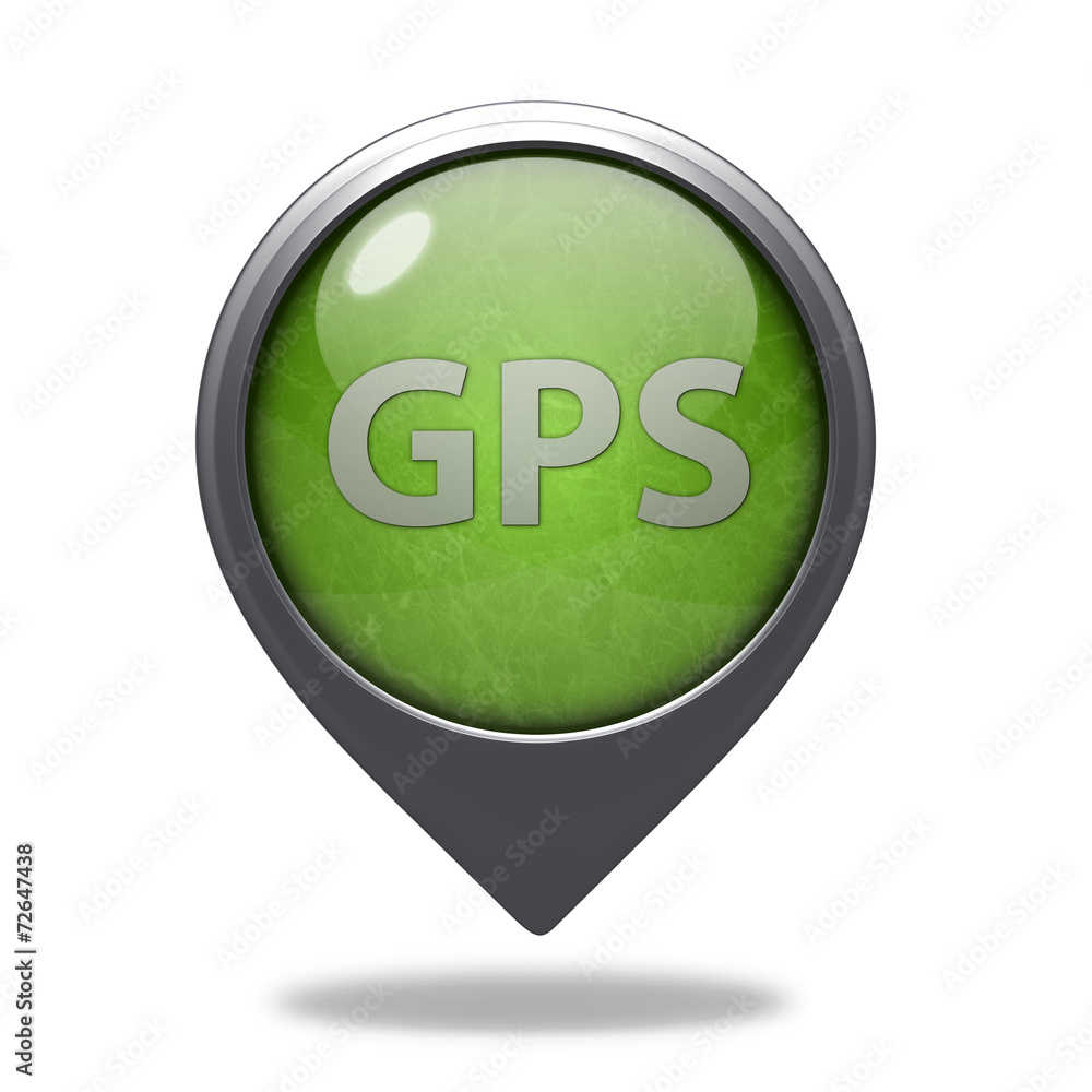 Gps pointer icon on white background Gps pointer icon on white background