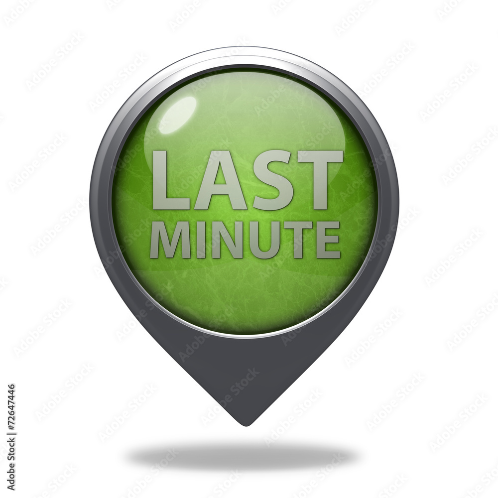 Last minute pointer icon on white background Last minute pointer icon on white background