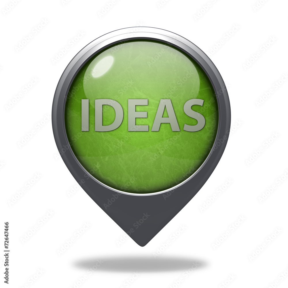 Ideas  pointer icon on white background