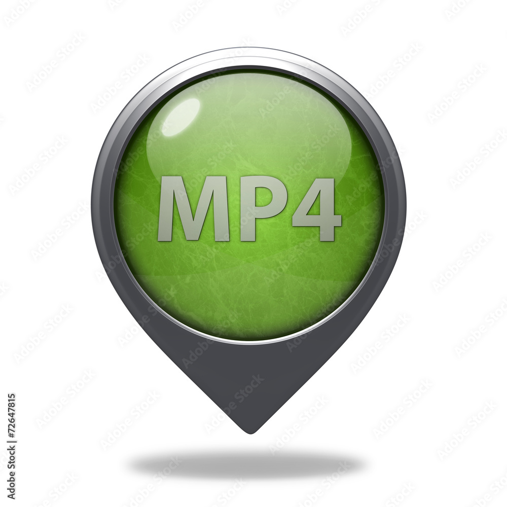 MP4 pointer icon on white background