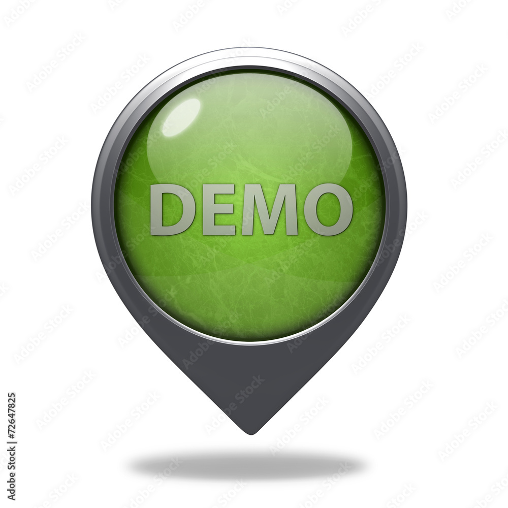 Demo pointer icon on white background Demo pointer icon on white background