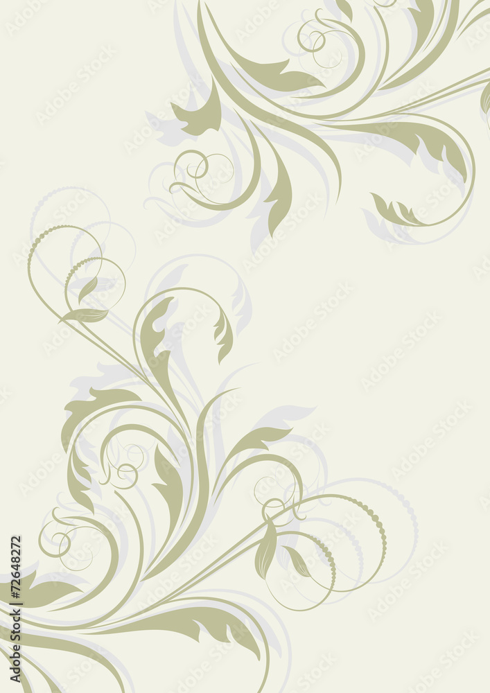 Floral pattern with decorative branch. Vector illustration. Floral pattern with decorative branch. Vector illustration.