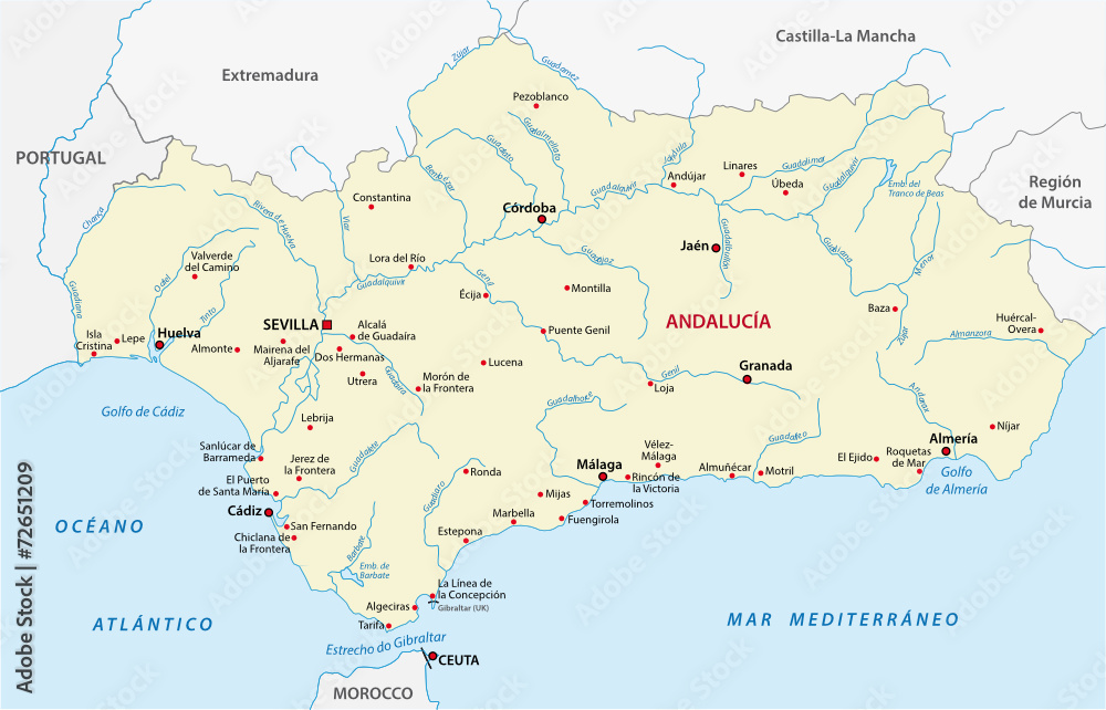 andalusia map