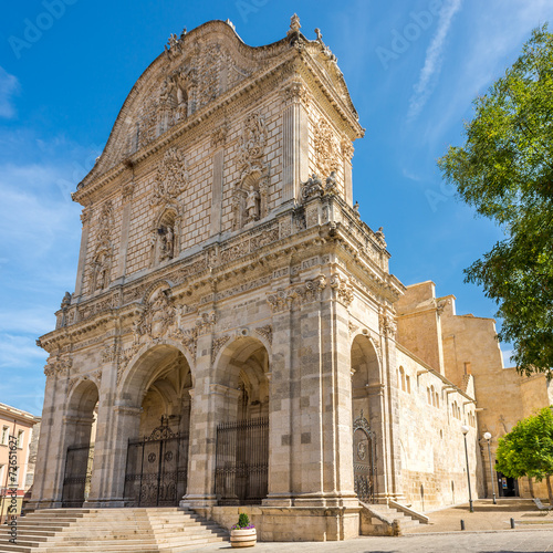 Facade of Cathedral San Nicola in Sassari photo