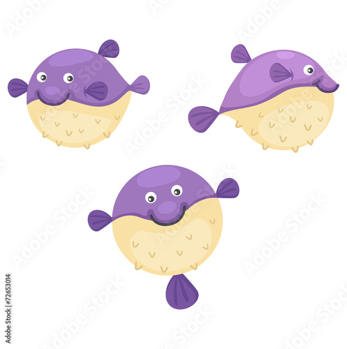 puffer fish vector