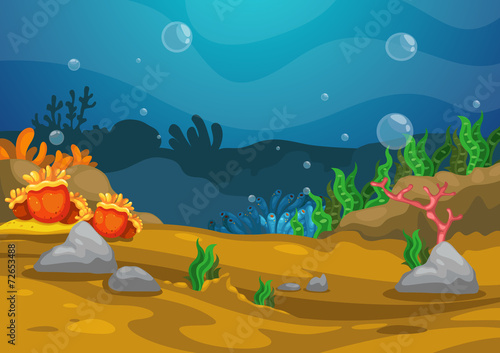 under the sea background vector