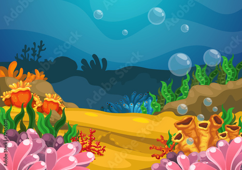 under the sea background vector
