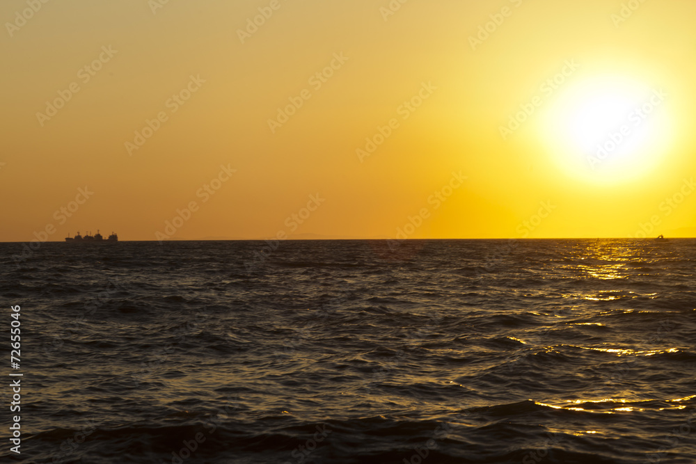 Obraz premium Sun at sunset