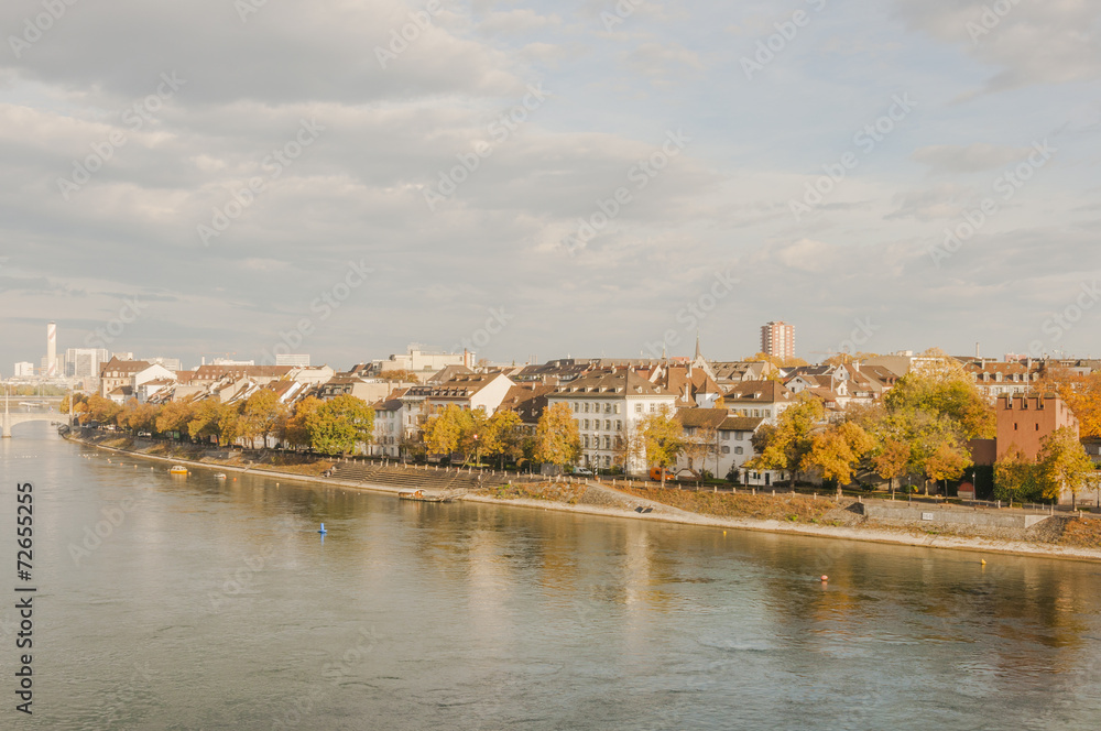 Basel, Altstadt, Rhein, Rheinweg, Kleinbasel, Herbst, Schweiz