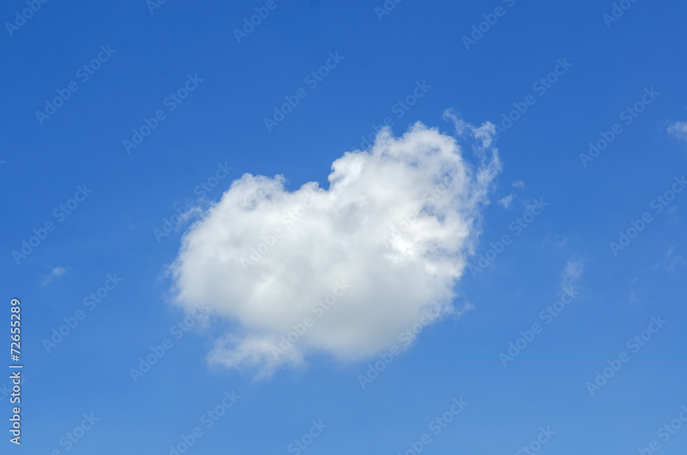 blue sky with cloud closeup