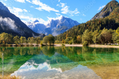 Schilderij op canvas Beautiful Jasna lake at Kranjska Gora in Slovenia