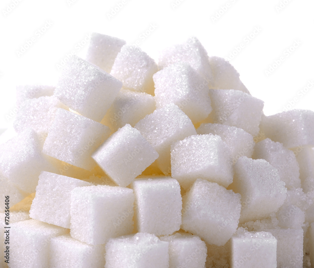 sugar cube on white background sugar cube on white background