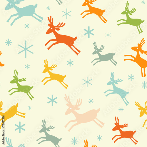 Seamless pattern with deers.