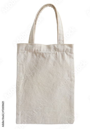 fabric bag isolated on white with clipping path
