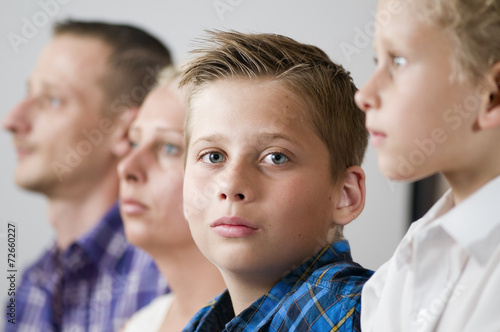 young teen and his family
