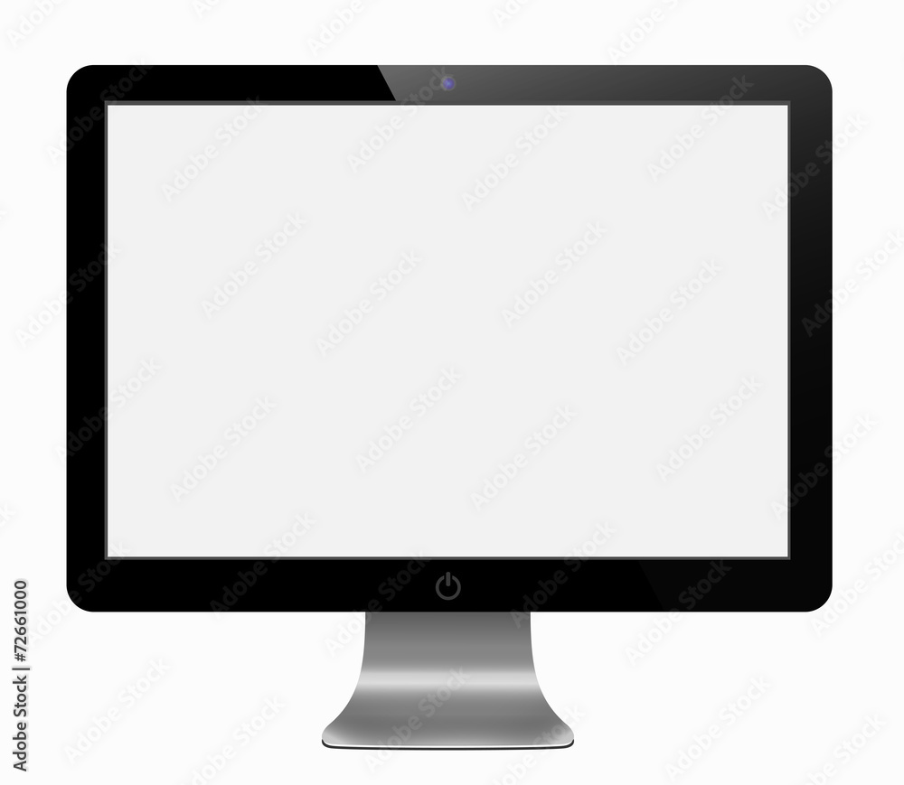 Modern screen computer on white background Modern screen computer on white background