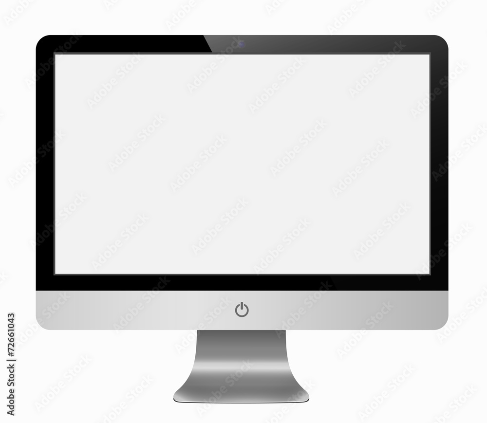 Computer screen display on white background Computer screen display on white background