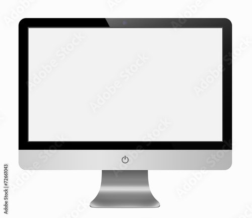 Computer screen display on white background